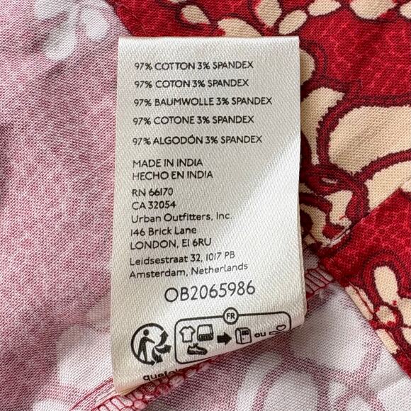 Free People Laters Baby Floral Midi Dress in Red Size XS - Picture 11 of 16